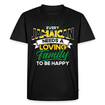 Jamaica Jamaican Pride Jamaican Flag - Men's Premium Organic T-Shirt - black - Front - Nico (187cm)