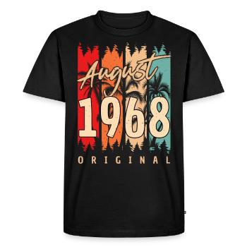 August 1968 Vintage - Men's Premium Organic T-Shirt - black - Front - Nico (187cm)