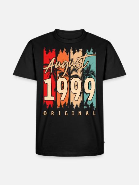Geburtsmonat August 1999 - Männer Premium Bio T-Shirt - Schwarz