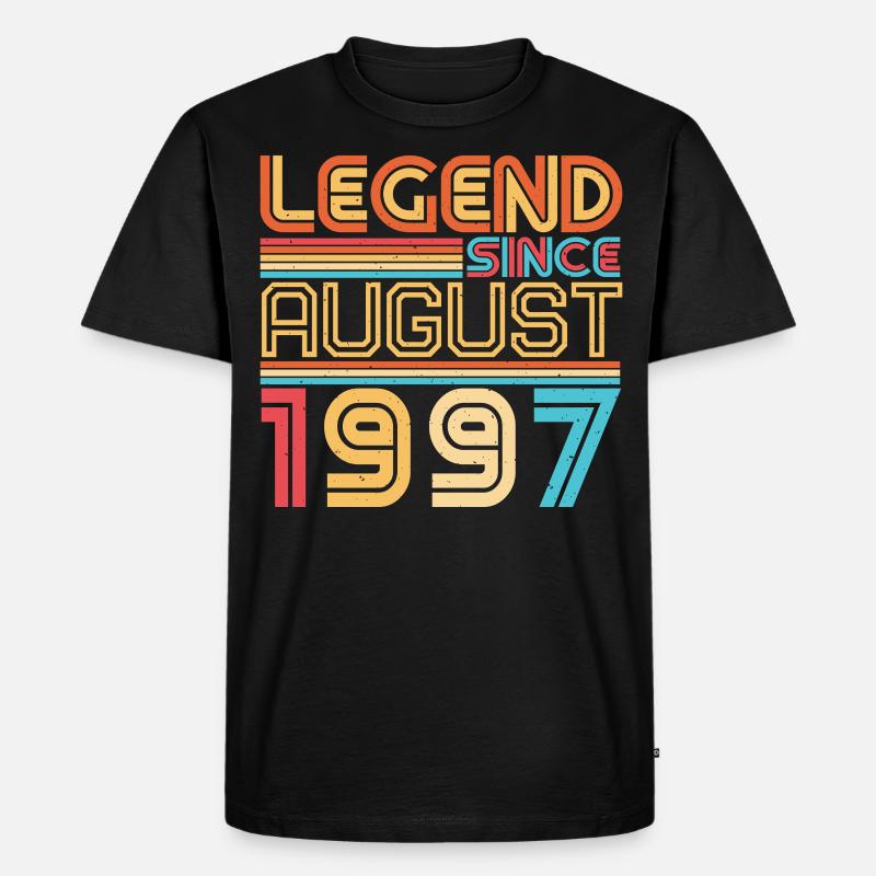 1997 August Retro - Männer Premium Bio T-Shirt - Schwarz