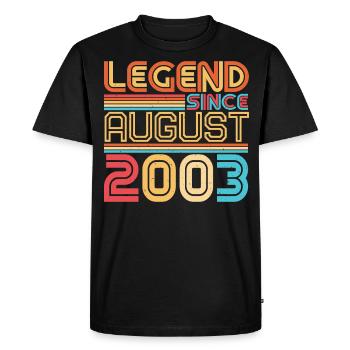Geboren Im August 2003 - Männer Premium Bio T-Shirt - Schwarz - Vorne - Nico (187cm)
