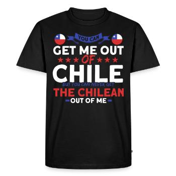 Chilean from me Chile Souvenir - Men's Premium Organic T-Shirt - black - Front - Nico (187cm)