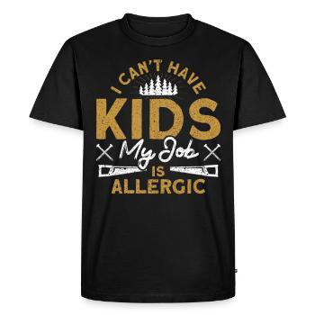 My job is allergic carpenter - Men's Premium Organic T-Shirt - black - Front - Nico (187cm)
