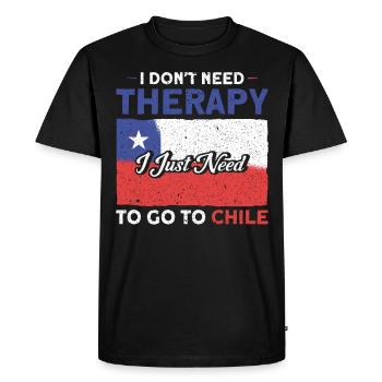 Therapy to Chile Chile Souvenir - Men's Premium Organic T-Shirt - black - Front - Nico (187cm)