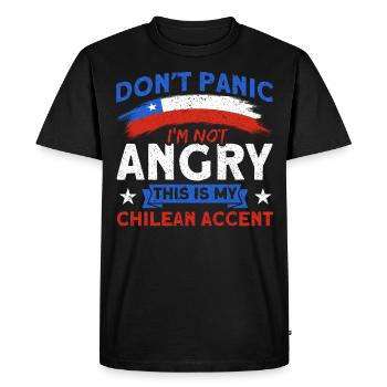 Mon souvenir chilien accent chilien - T-shirt Premium bio Homme - noir - Devant - Nico (187cm)
