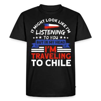Trips to Chile Chile Chile Souvenir - Men's Premium Organic T-Shirt - black - Front - Nico (187cm)