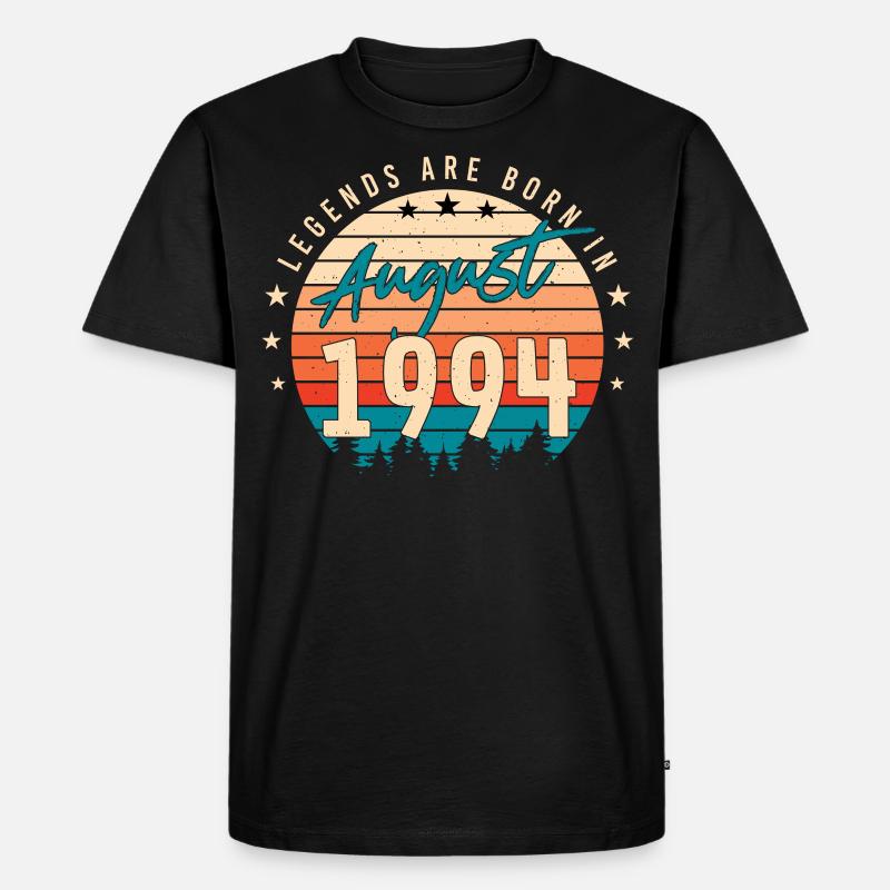 1994 August Geschenkidee - Männer Premium Bio T-Shirt - Schwarz