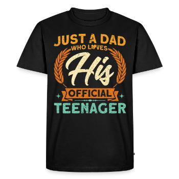 Père qui aime son adolescent officiel - T-shirt Premium bio Homme - noir - Devant - Nico (187cm)