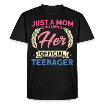 Maman aime son adolescent officiel - T-shirt Premium bio Homme - noir - Devant - Nico (187cm)