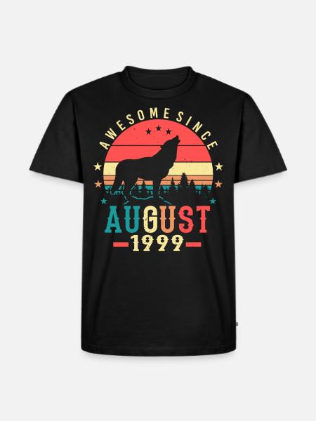 Geburtsjahr 1999 Im August - Männer Premium Bio T-Shirt - Schwarz