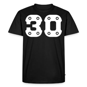 Number 30 years birthday Congratulations - Men's Premium Organic T-Shirt - black - Front - Nico (187cm)