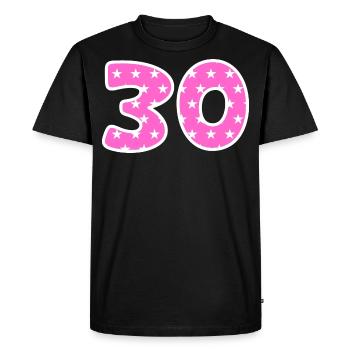Thirty - Men's Premium Organic T-Shirt - black - Front - Nico (187cm)
