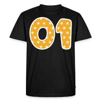 01 - T-shirt Premium bio Homme - noir - Devant - Nico (187cm)