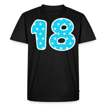 Dix-huit - T-shirt Premium bio Homme - noir - Devant - Nico (187cm)