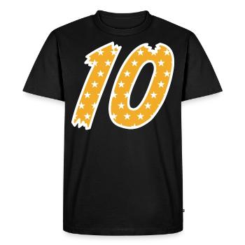 Ten - Men's Premium Organic T-Shirt - black - Front - Nico (187cm)