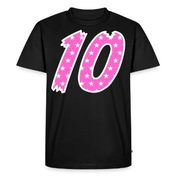 Ten - Men's Premium Organic T-Shirt - black - Front - Nico (187cm)