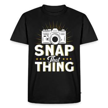 Cameraman Gift for Photographer - Men's Premium Organic T-Shirt - black - Front - Nico (187cm)