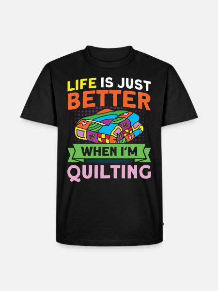 Seamstresses Quilting Lovers Quilting - Men's Premium Organic T-Shirt - black