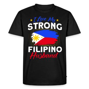 Philippines Drapeau philippin - T-shirt Premium bio Homme - noir - Devant - Nico (187cm)