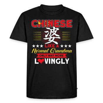 China Chinese Roots Gift - Men's Premium Organic T-Shirt - black - Front - Nico (187cm)
