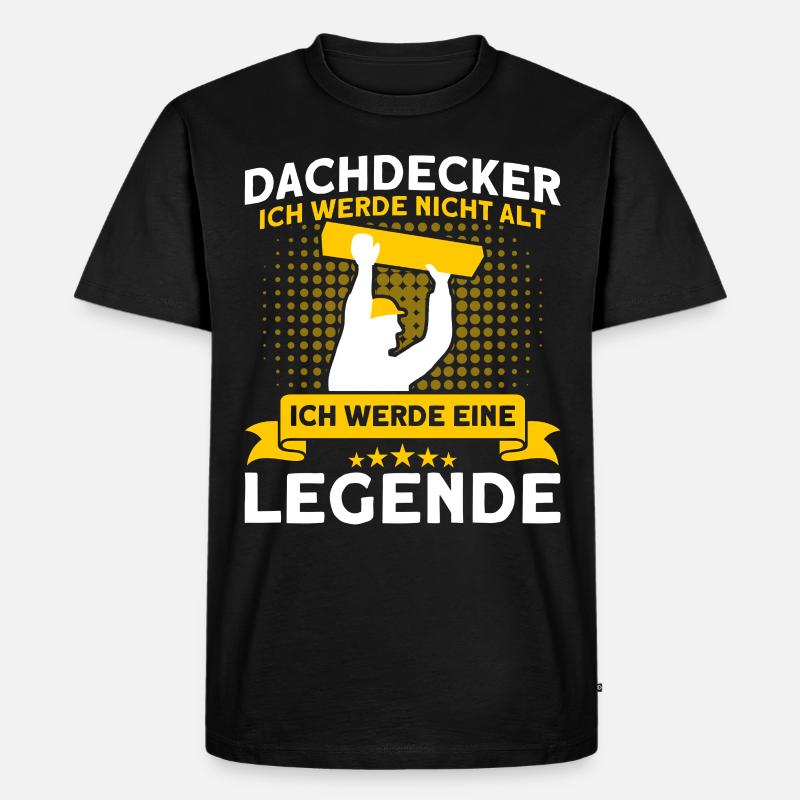Dachdecker Geselle Dachdecker Dachdeckermeister - Männer Premium Bio T-Shirt - Schwarz