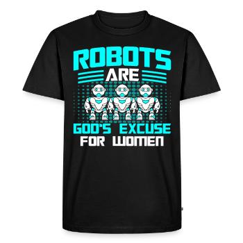 Robot Robotics Engineer Costume Robot - Men's Premium Organic T-Shirt - black - Front - Nico (187cm)