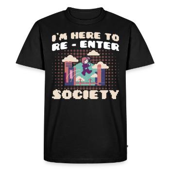 Gambling Gamer Retro Gamer Video Games Gift - Men's Premium Organic T-Shirt - black - Front - Nico (187cm)