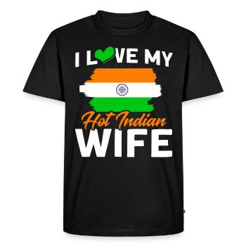 India Indian Roots Gift - Men's Premium Organic T-Shirt - black - Front - Nico (187cm)