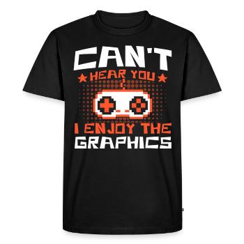 Gambling Gamer Retro Gamer Video Games Gift - Men's Premium Organic T-Shirt - black - Front - Nico (187cm)