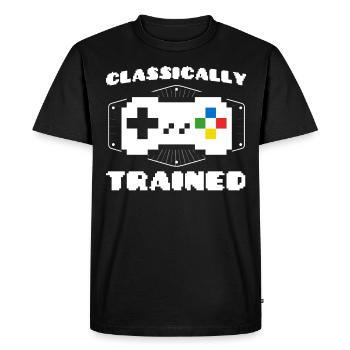 Gambling Gamer Retro Gamer Video Games Gift - Men's Premium Organic T-Shirt - black - Front - Nico (187cm)