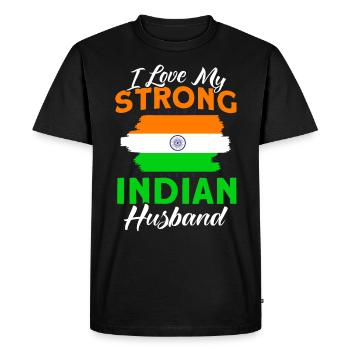 India Indian Roots Gift - Men's Premium Organic T-Shirt - black - Front - Nico (187cm)
