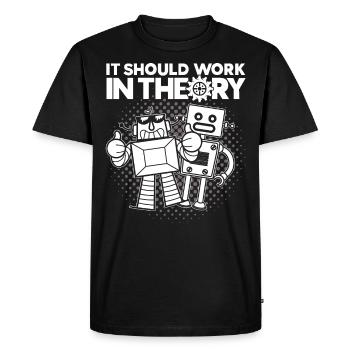 Robot Robotics Engineer Costume Robot - Men's Premium Organic T-Shirt - black - Front - Nico (187cm)