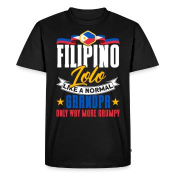 Philippines Drapeau philippin - T-shirt Premium bio Homme - noir - Devant - Nico (187cm)