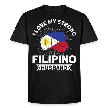 Philippines Drapeau philippin - T-shirt Premium bio Homme - noir - Devant - Nico (187cm)