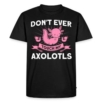 Axolotl Axolotl Propriétaire Axolotl Amphibian Gift - T-shirt Premium bio Homme - noir - Devant - Nico (187cm)