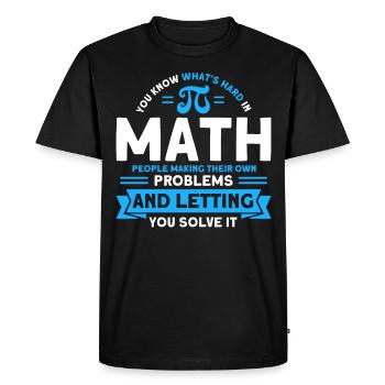 Math Mathématiques Sciences Math Cadeau - T-shirt Premium bio Homme - noir - Devant - Nico (187cm)