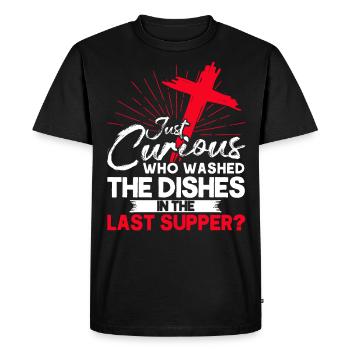 Jésus Bible Église religieuse chrétienne Don - T-shirt Premium bio Homme - noir - Devant - Nico (187cm)