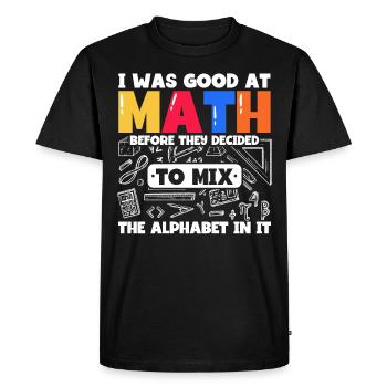 Math Mathématiques Sciences Math Cadeau - T-shirt Premium bio Homme - noir - Devant - Nico (187cm)