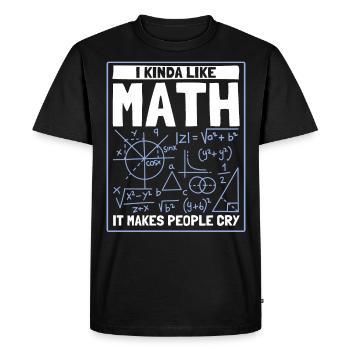 Math Mathématiques Sciences Math Cadeau - T-shirt Premium bio Homme - noir - Devant - Nico (187cm)