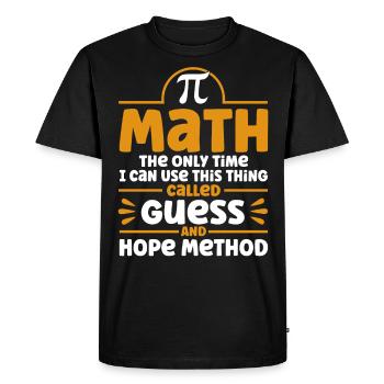 Math Mathématiques Sciences Math Cadeau - T-shirt Premium bio Homme - noir - Devant - Nico (187cm)