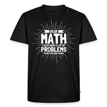 Math Mathématiques Sciences Math Cadeau - T-shirt Premium bio Homme - noir - Devant - Nico (187cm)