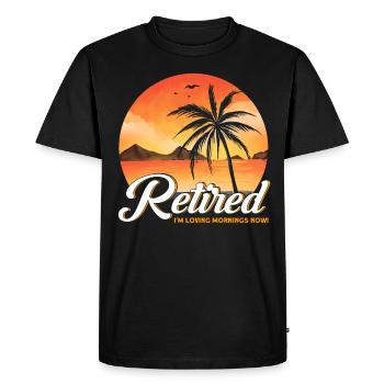 Pension de retraite Pension de retraité 2022 Cadeau - T-shirt Premium bio Homme - noir - Devant - Nico (187cm)