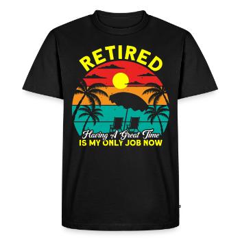 Pension de retraite Pension de retraité 2022 Cadeau - T-shirt Premium bio Homme - noir - Devant - Nico (187cm)