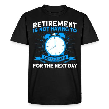 Pension de retraite Pension de retraité 2022 Cadeau - T-shirt Premium bio Homme - noir - Devant - Nico (187cm)