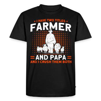 Élevage de moutons Élevage Élevage Mouton Cadeau - T-shirt Premium bio Homme - noir - Devant - Nico (187cm)