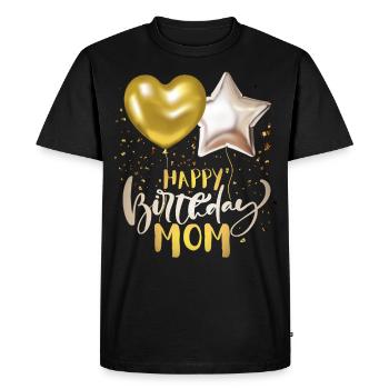 Joyeux-Anniversaire-Maman, Maman-Maman Anniversaire - T-shirt Premium bio Homme - noir - Devant - Nico (187cm)