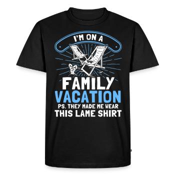Road Trip Holiday Family Holiday Family Gift - Men's Premium Organic T-Shirt - black - Front - Nico (187cm)