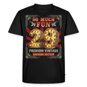 28th birthday 28 years Vintage-Retro Fun-Birthday - Men's Premium Organic T-Shirt - black - Front - Nico (187cm)