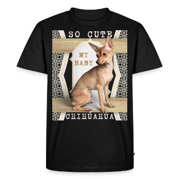 Chihuahua, chien de race - T-shirt Premium bio Homme - noir - Devant - Nico (187cm)