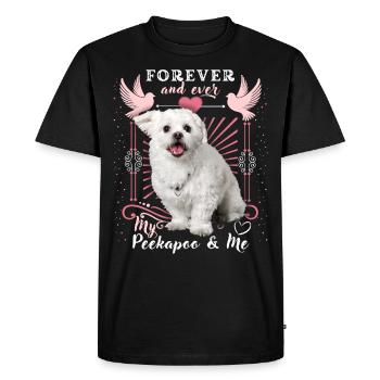 Peekapoo, chien, amour pour toujours, dicton drôle - T-shirt Premium bio Homme - noir - Devant - Nico (187cm)